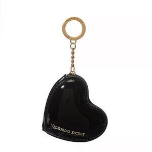 Victoria’s Secert Black Heart Pouch Keychain